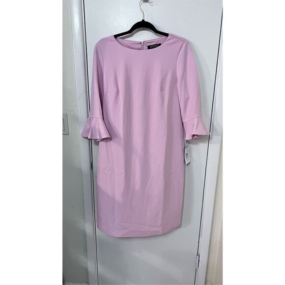 KASPER PINK DRESS 3/4 BELL SLEEVES ZIP BACK SZ 6 NEWW P1-289 - Picture 2 of 12